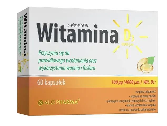 Alg Pharma Witamina D3 4000 IU 60 kapsułek