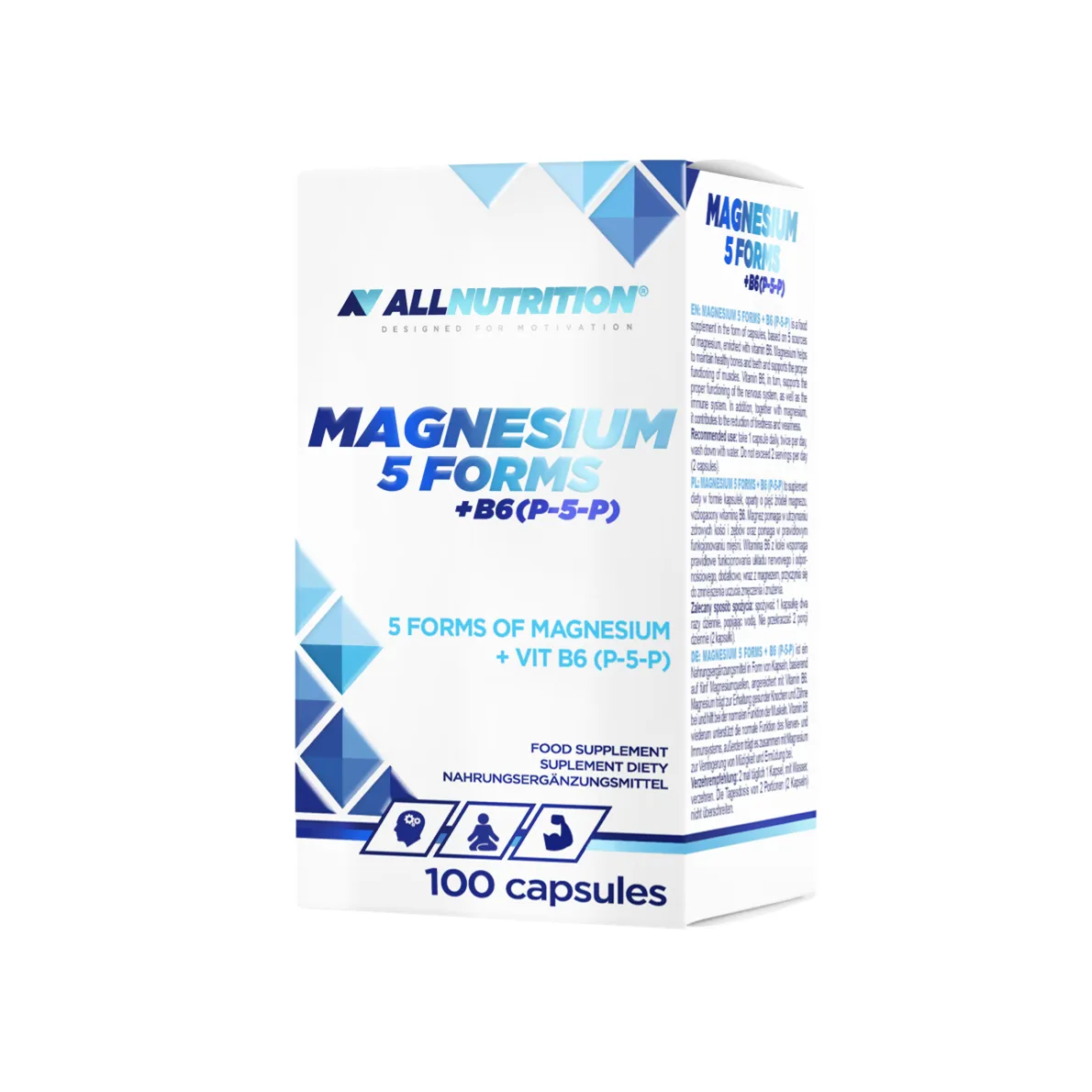 Allnutrition Magnez 5 Form + Witamina B6 100 kapsułek