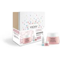 Vichy Zestaw Neovadiol Rose, różany krem rewitalizujący na noc dla skóry dojrzałej, 50 ml + 15 ml,  produkt do demakijażu twarzy i oczu 3 w 1, 100 ml
