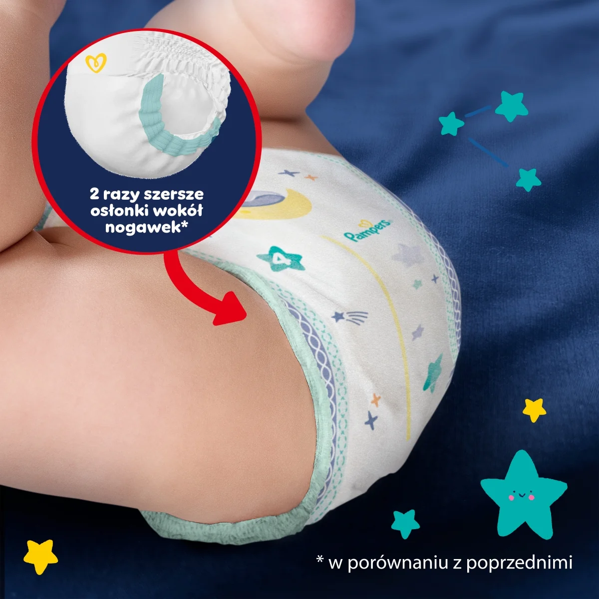 Pampers Night Pants pieluszki jednorazowe na noc, rozmiar 6, 13+ kg, 19 sztuk