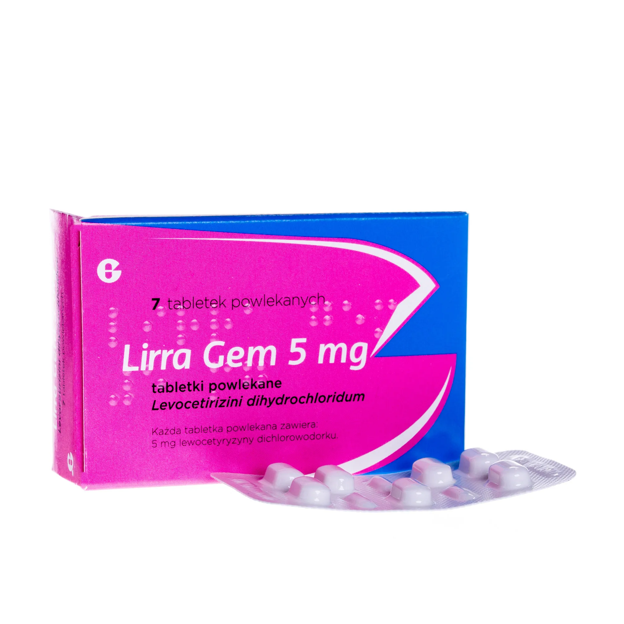 Lirra Gem, 5 mg, 7 tabletek powlekanych 