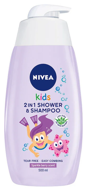 Nivea Baby żel do mycia ciała i włosów 2 w 1 o zapachu owocowych żelków, 500 ml