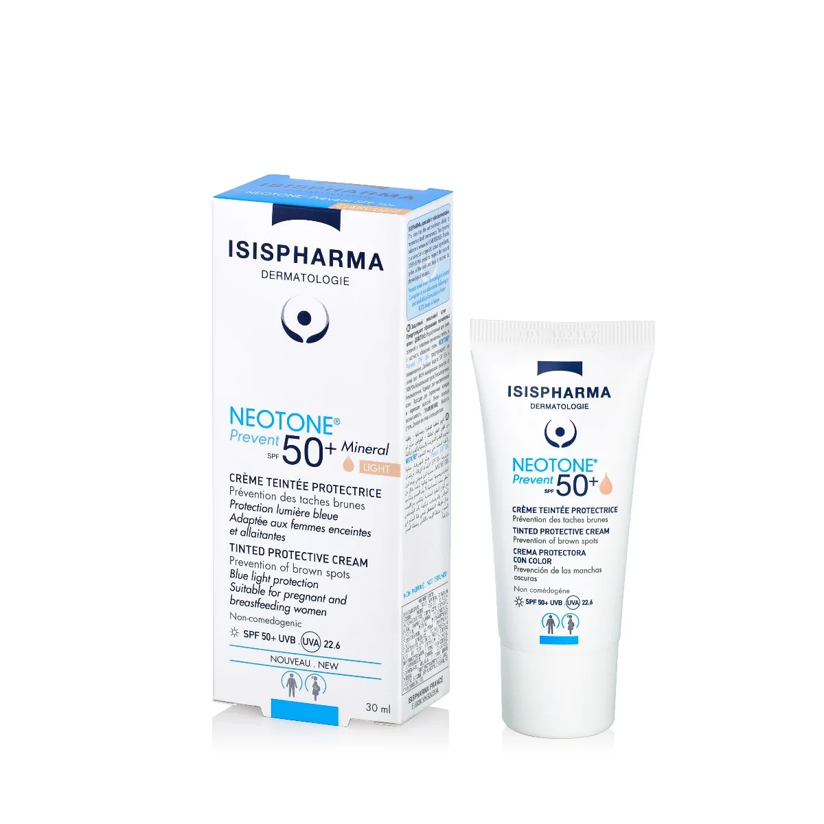 Isispharma Neotone Prevent SPF 50+ krem ochronny tonujący light, 30 ml