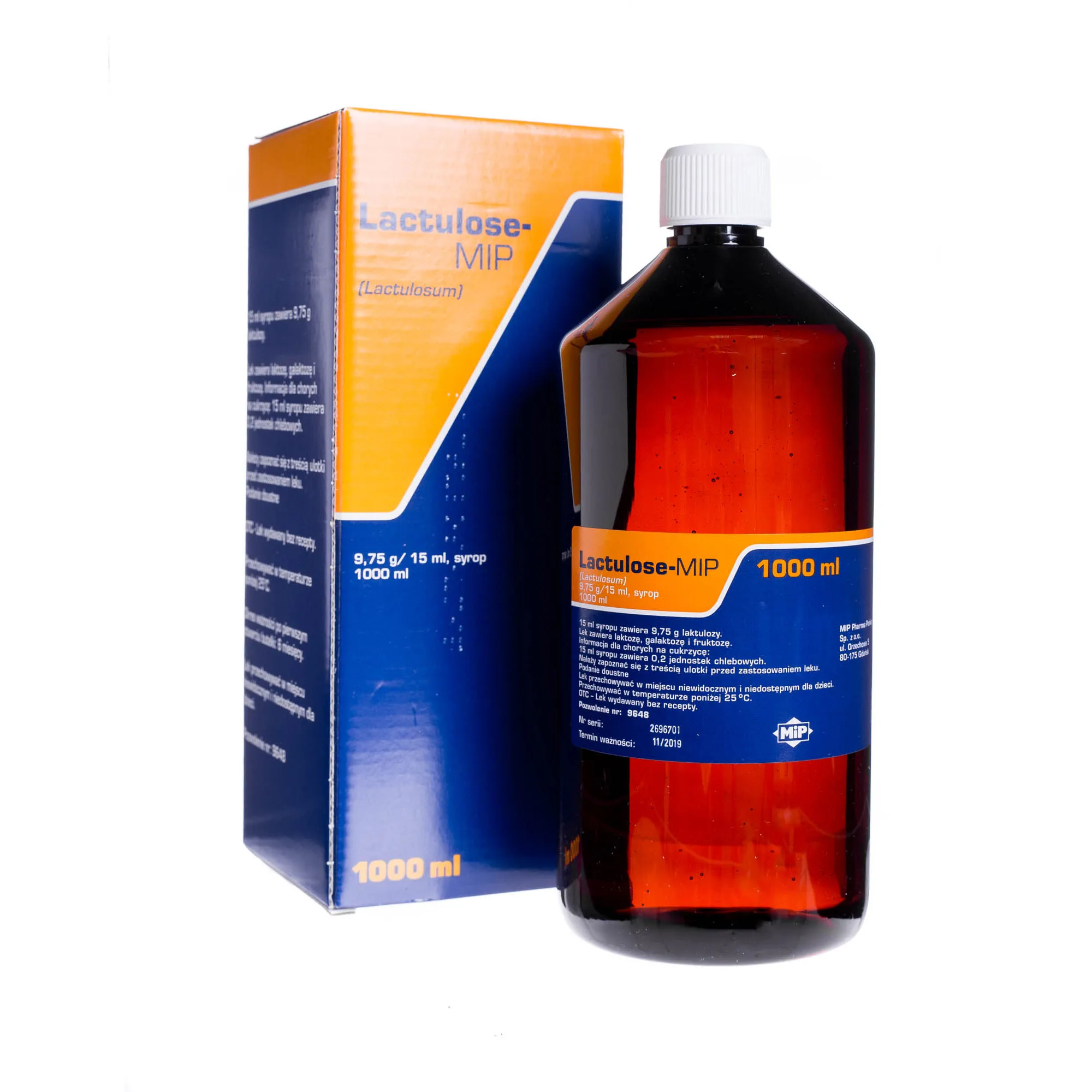 Lactulose-MIP, 9,75 g/15 ml, syrop, 1000 ml 