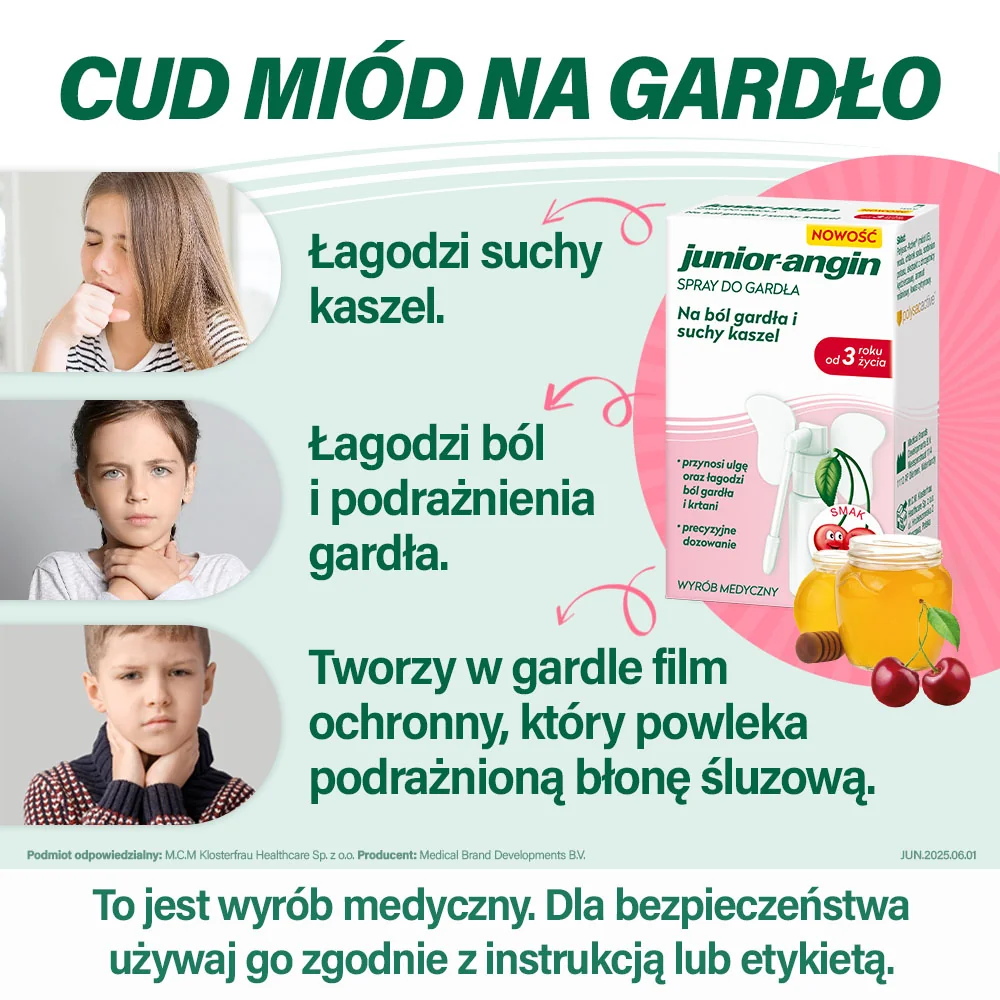 Junior-angin spray do gardła, 20 ml