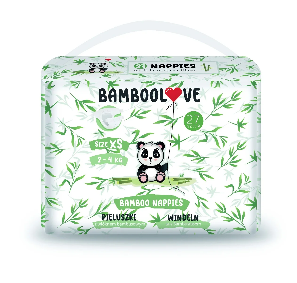 Bamboolove jednorazowe pieluszki bambusowe rozmiar XS, 27 szt.