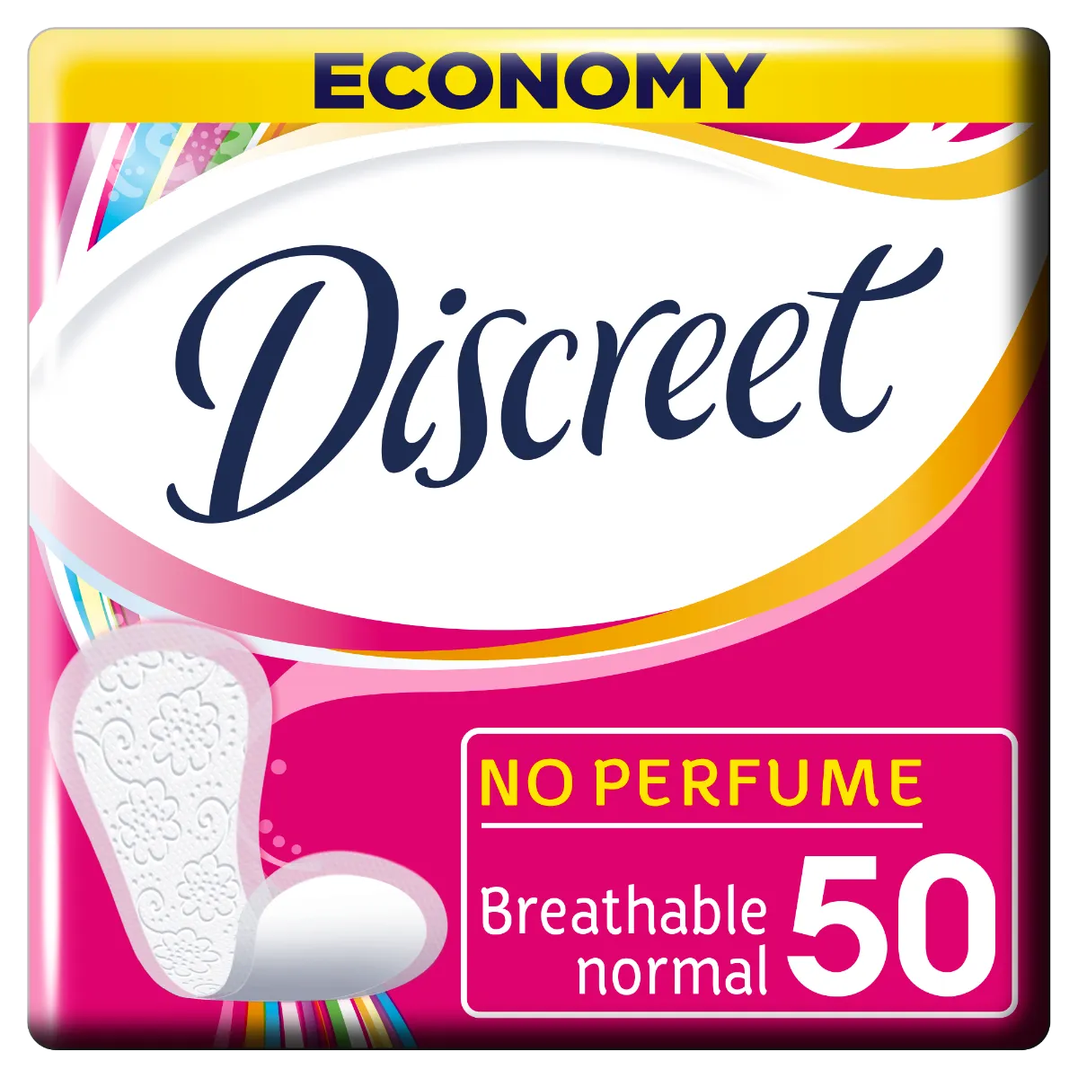 Discreet Normal, bezzapachowe wkładki higieniczne, 50 sztuk