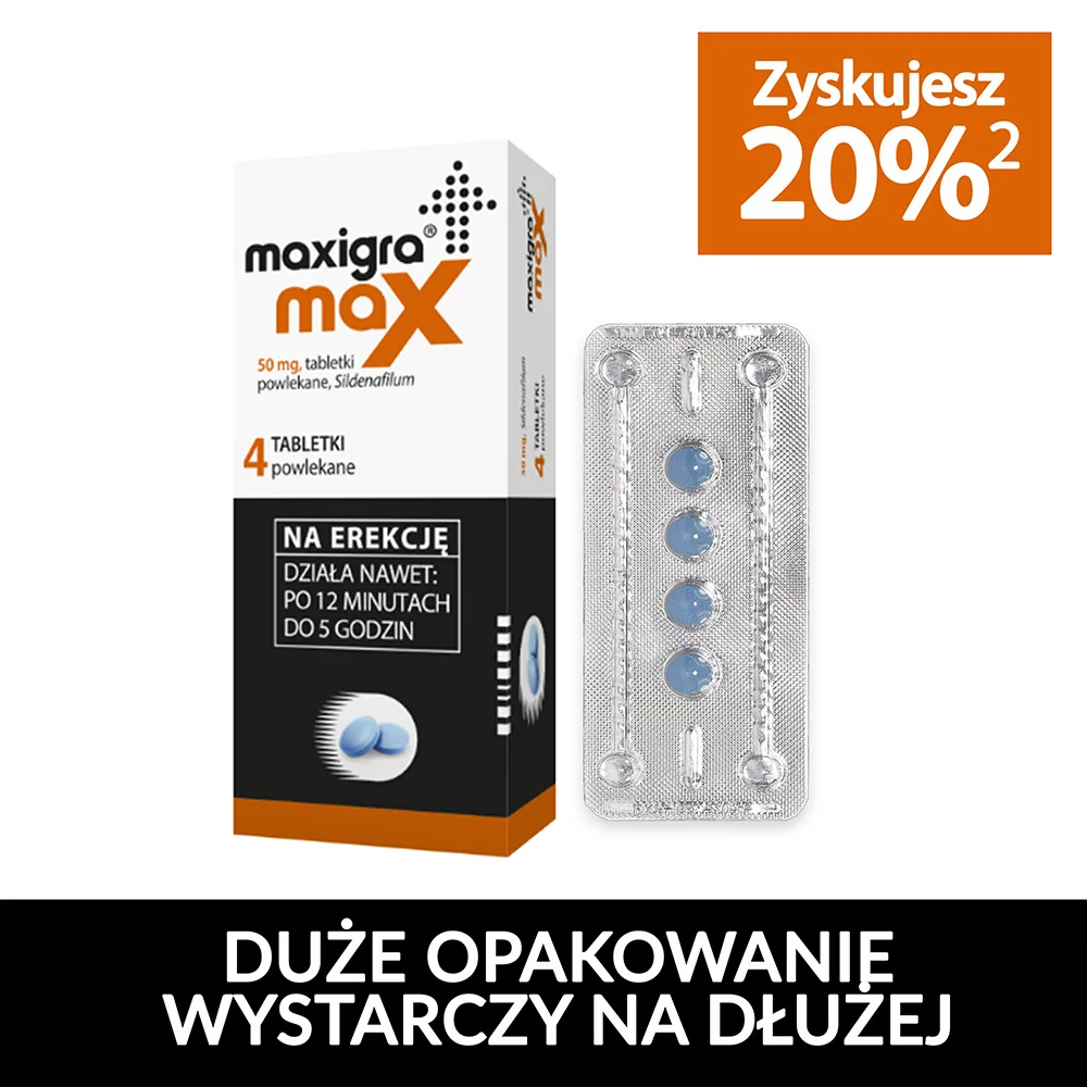 Maxigra Max 50 mg 4 tabletki powlekane x 3 opakowania