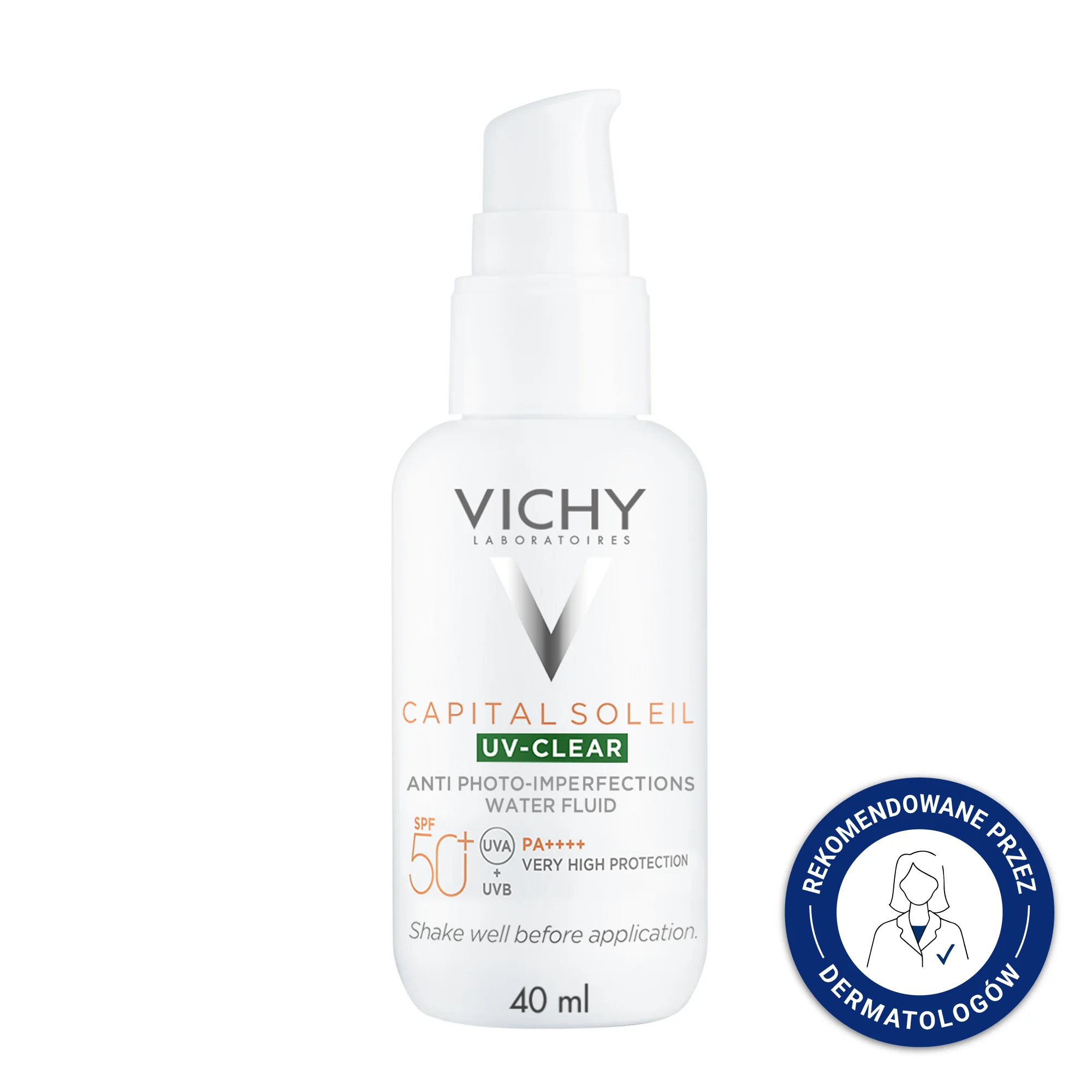 Vichy Capital Soleil UV-Clear fluid przeciw niedoskonałościom SPF 50+, 40 ml