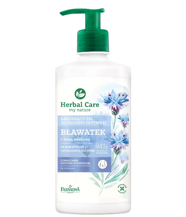 Herbal Care łagodzący żel do higieny intymnej Bławatek, 330 ml