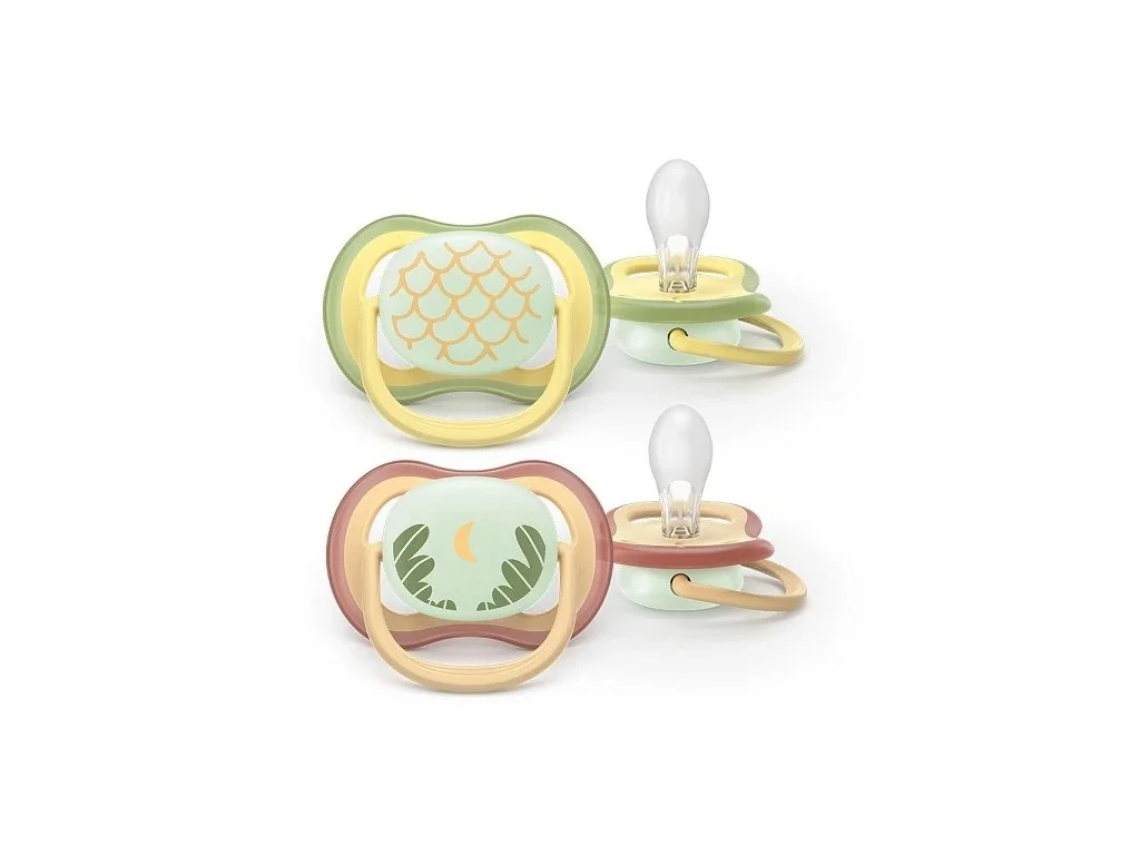 Philips Avent Ultra Air Nighttime świecący w ciemności ortodontyczny smoczek uspokajający 0-6 m, 2 sztuki