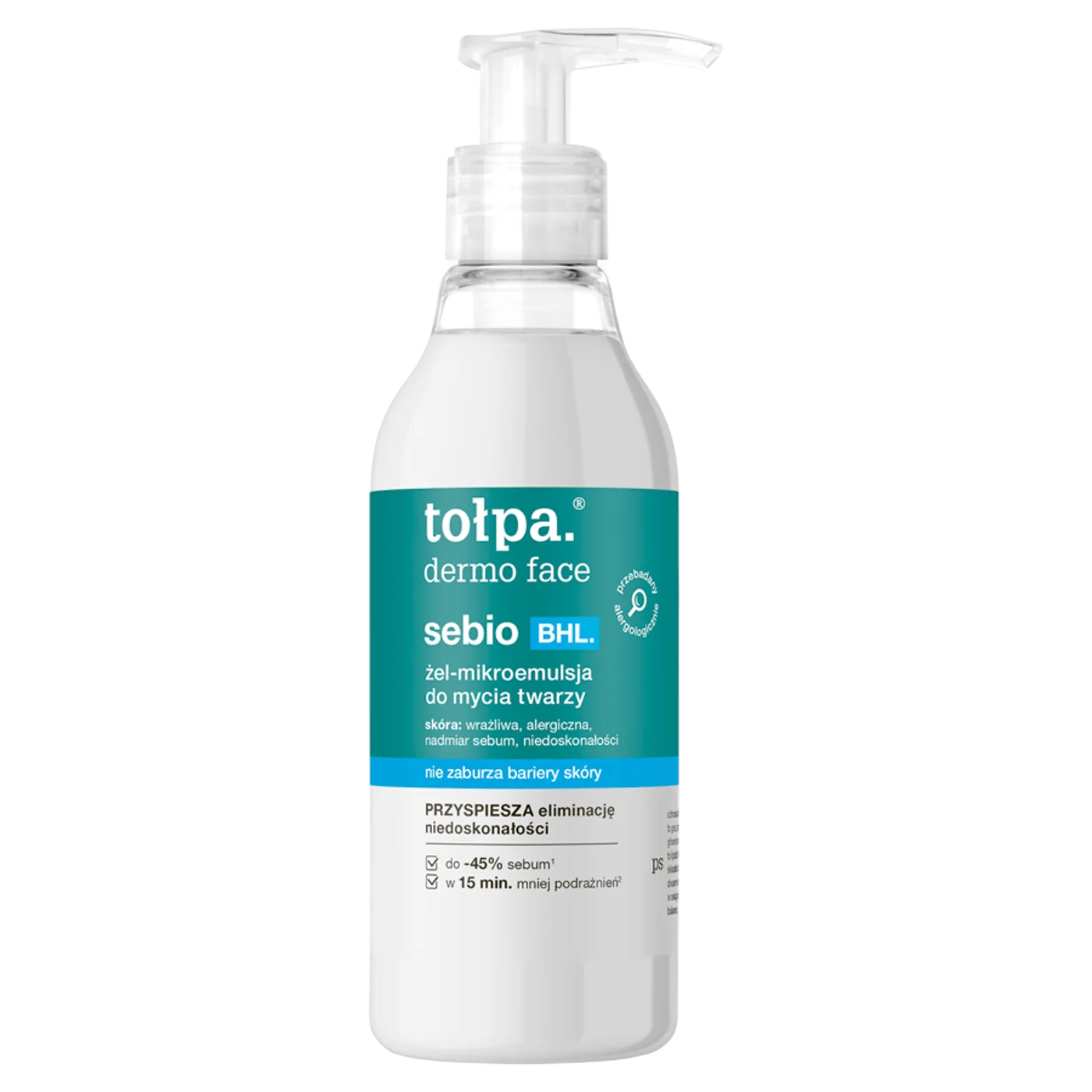 Tołpa Dermo Face Sebio BHL żel-mikroemulsja do mycia twarzy, 195 ml