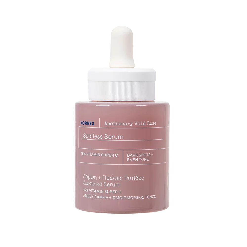 Korres Apothecary Wild Rose rozjaśniające serum do twarzy z olejkiem z dzikiej róży, 30 ml