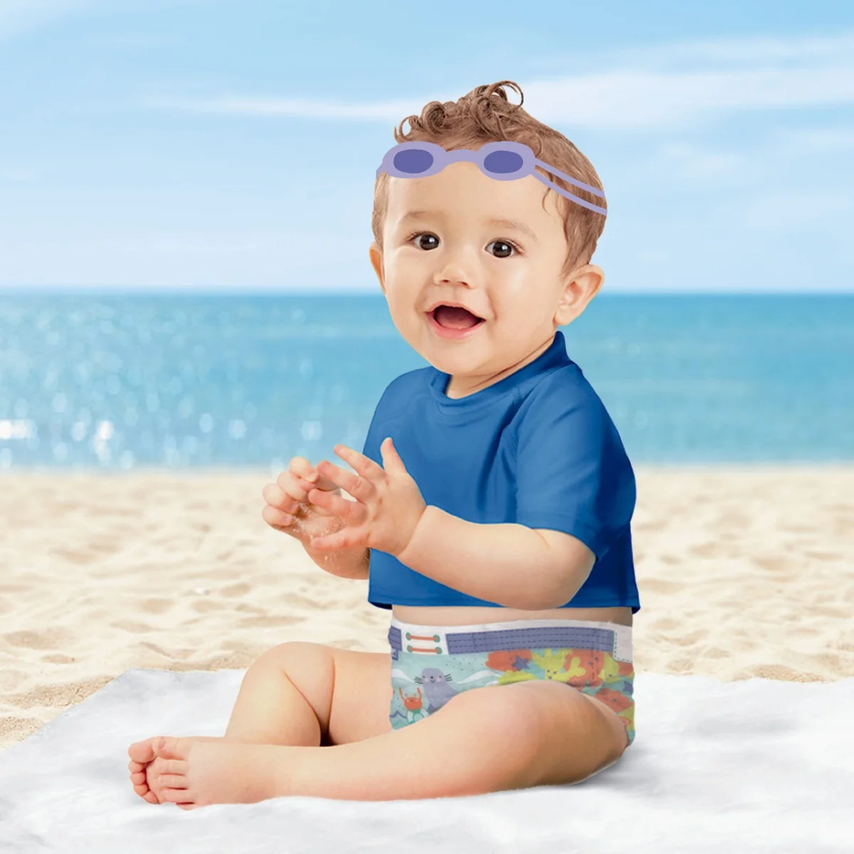 Pampers Splashers pieluchomajtki do pływania, rozmiar 4-5, 9-15 kg, 11 sztuk