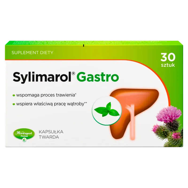 Sylimarol Gastro, suplement diety, 30 kapsułek