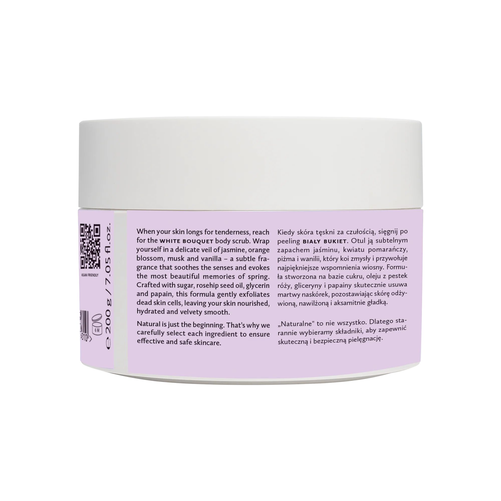 Hagi Biały Bukiet cukrowy peeling do ciała, 200 g