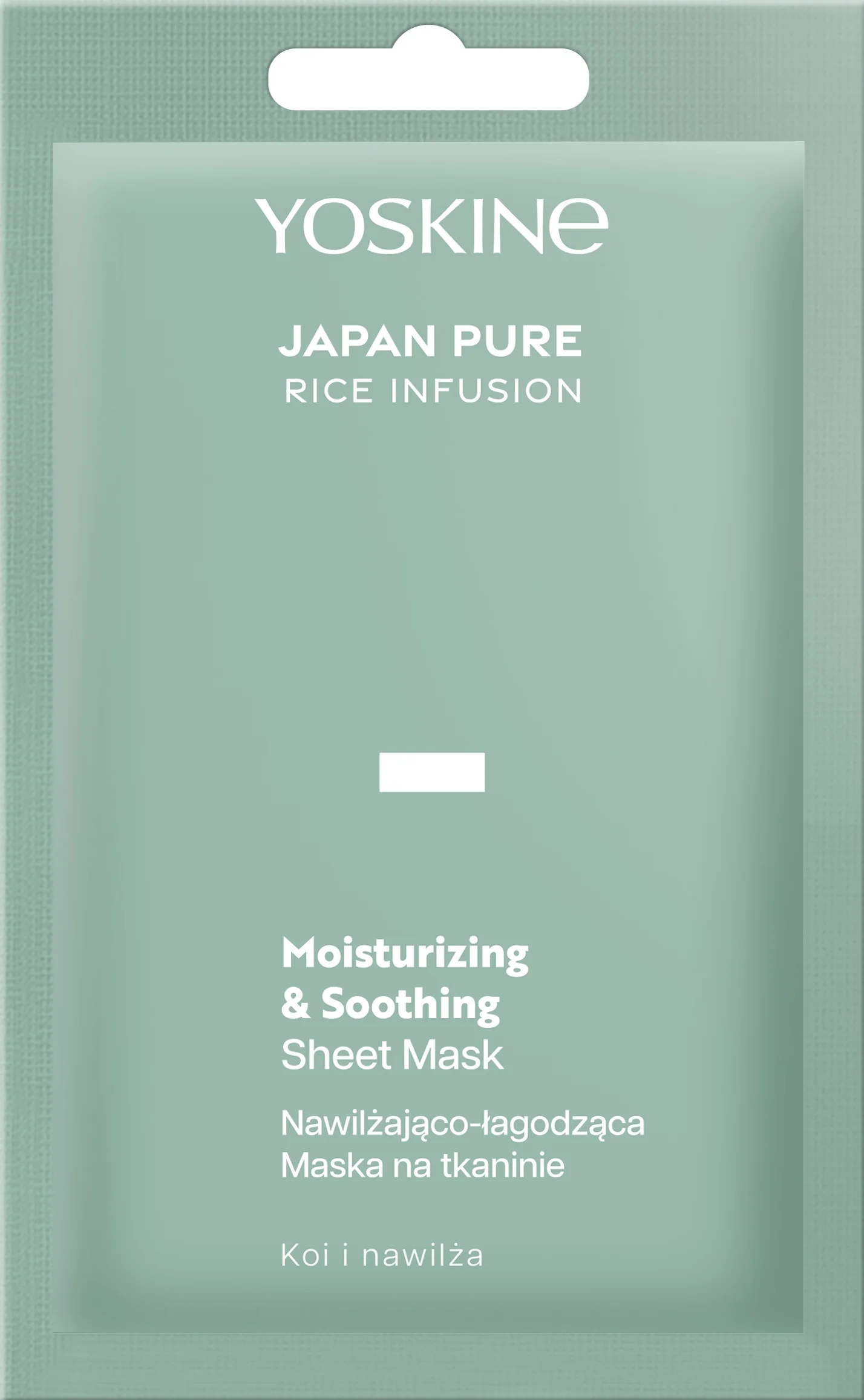 Yoskine Japan Pure Rice Infusion nawilżająco-łagodząca maska na tkaninie, 1 sztuka
