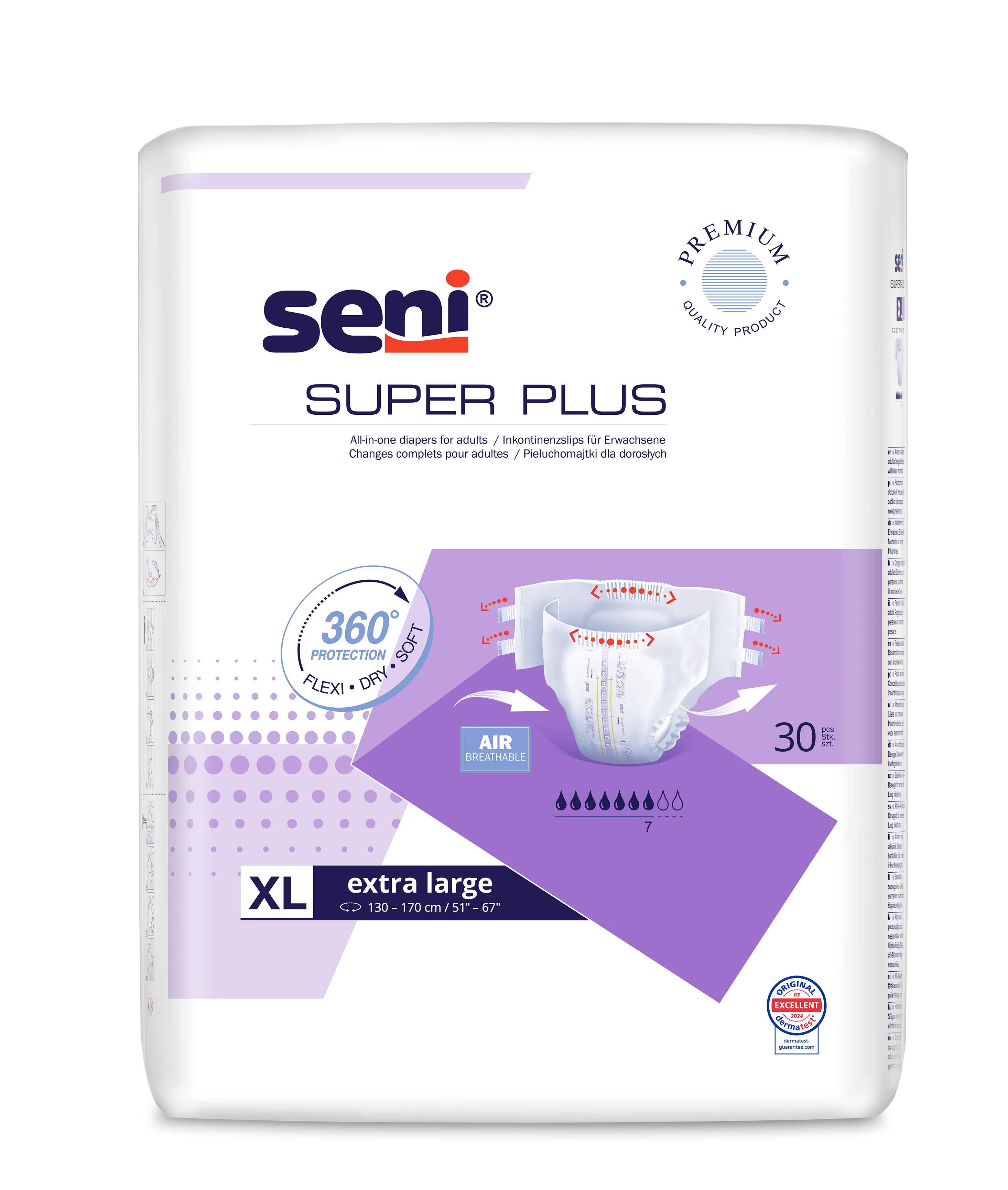 Seni Super Plus pieluchomajtki XL, 30 szt.