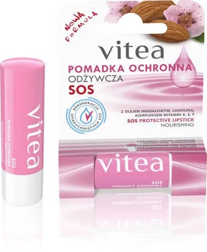 Vitea, pomadka odżywcza SOS z olejem migdałowym, 4,9 g