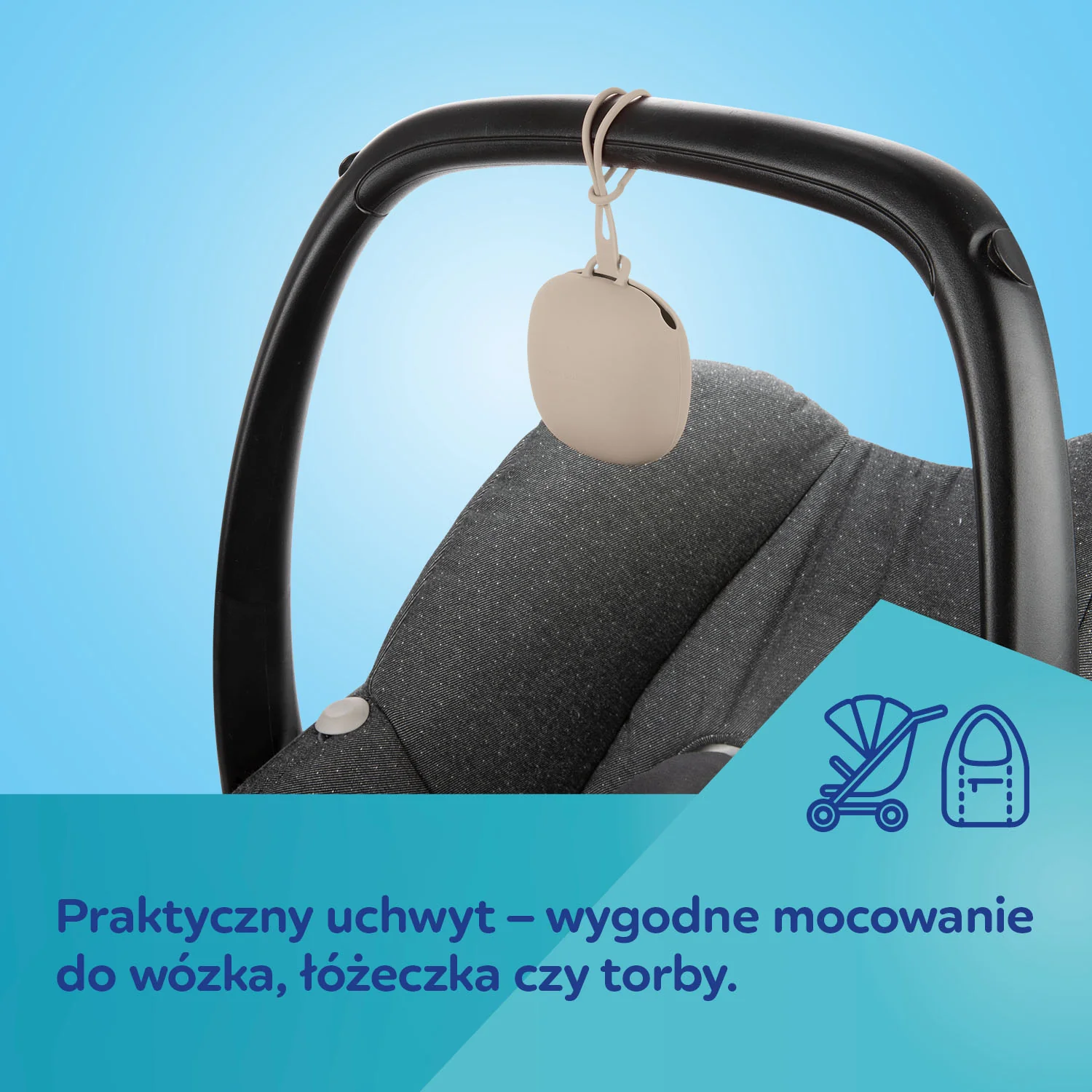 Canpol Babies silikonowe etui na smoczki beige, 1 sztuka