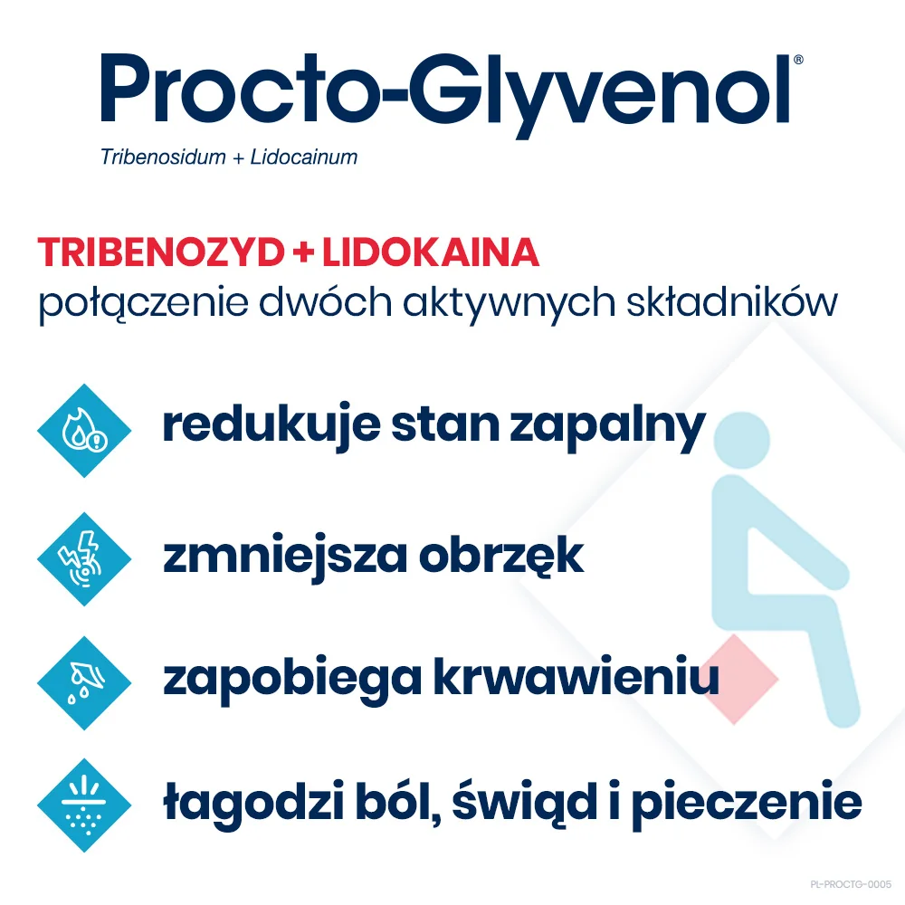 Procto-Glyvenol 50 mg + 20 mg/g, krem doodbytniczy, 30 g