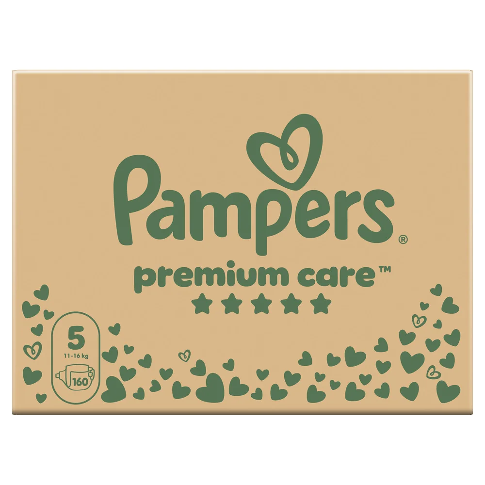 Pampers Premium Care 5 pieluchy, rozmiar 5, 11-16 kg, 160 sztuk