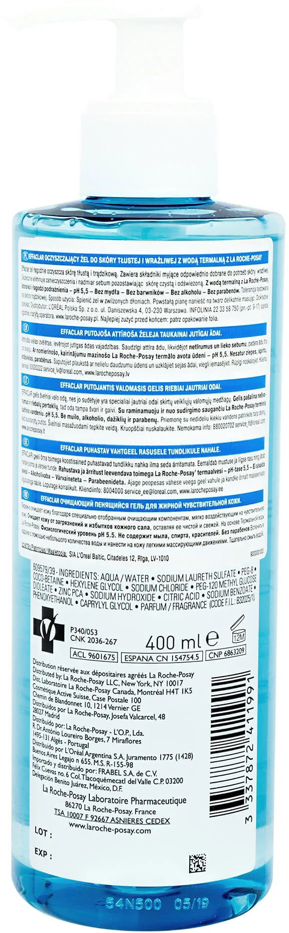 La Roche-Posay Effaclar, żel oczyszczający, 400 ml 