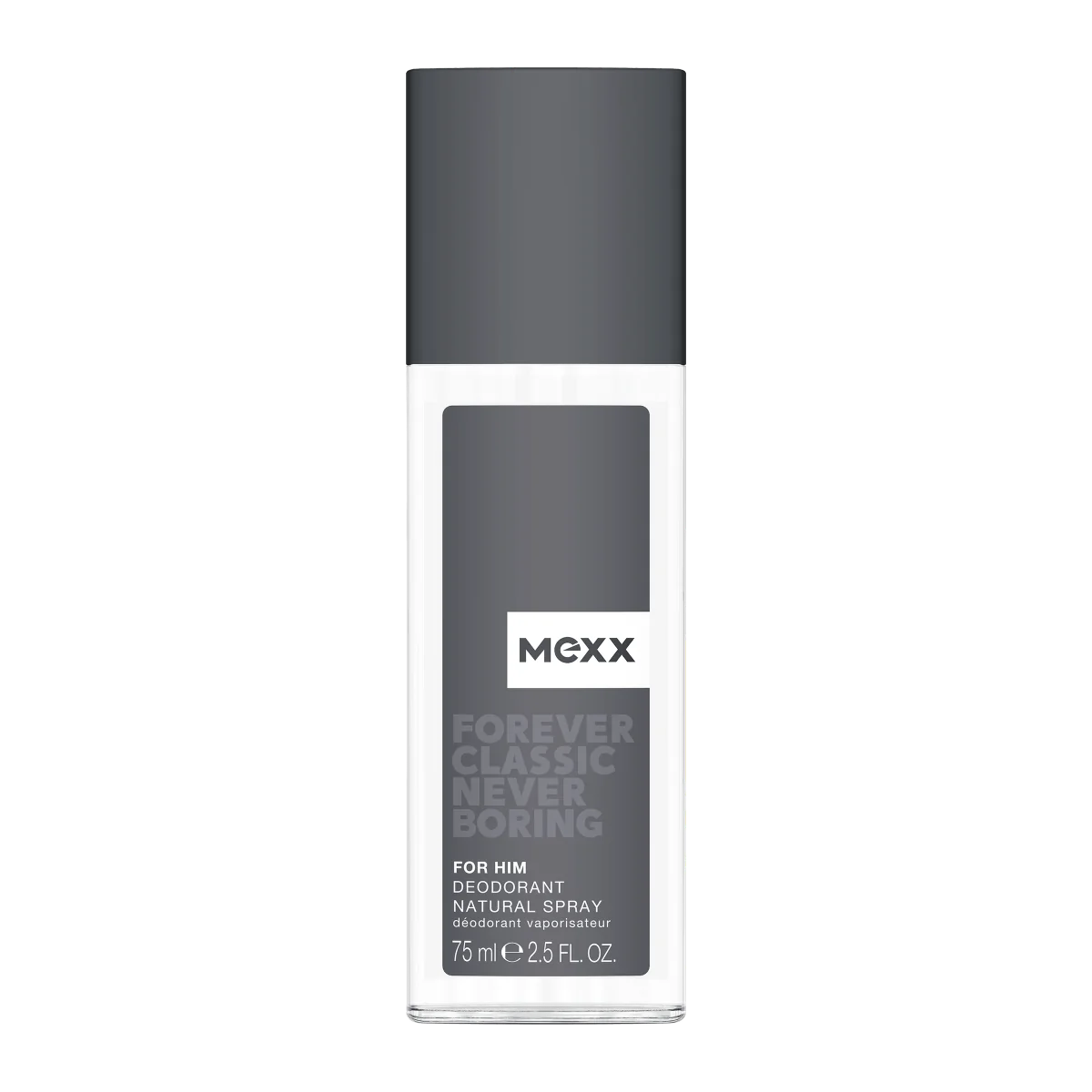 Mexx Forever Classic Never Boring For Him Dezodorant w naturalnym sprayu dla mężczyzn, 75 ml
