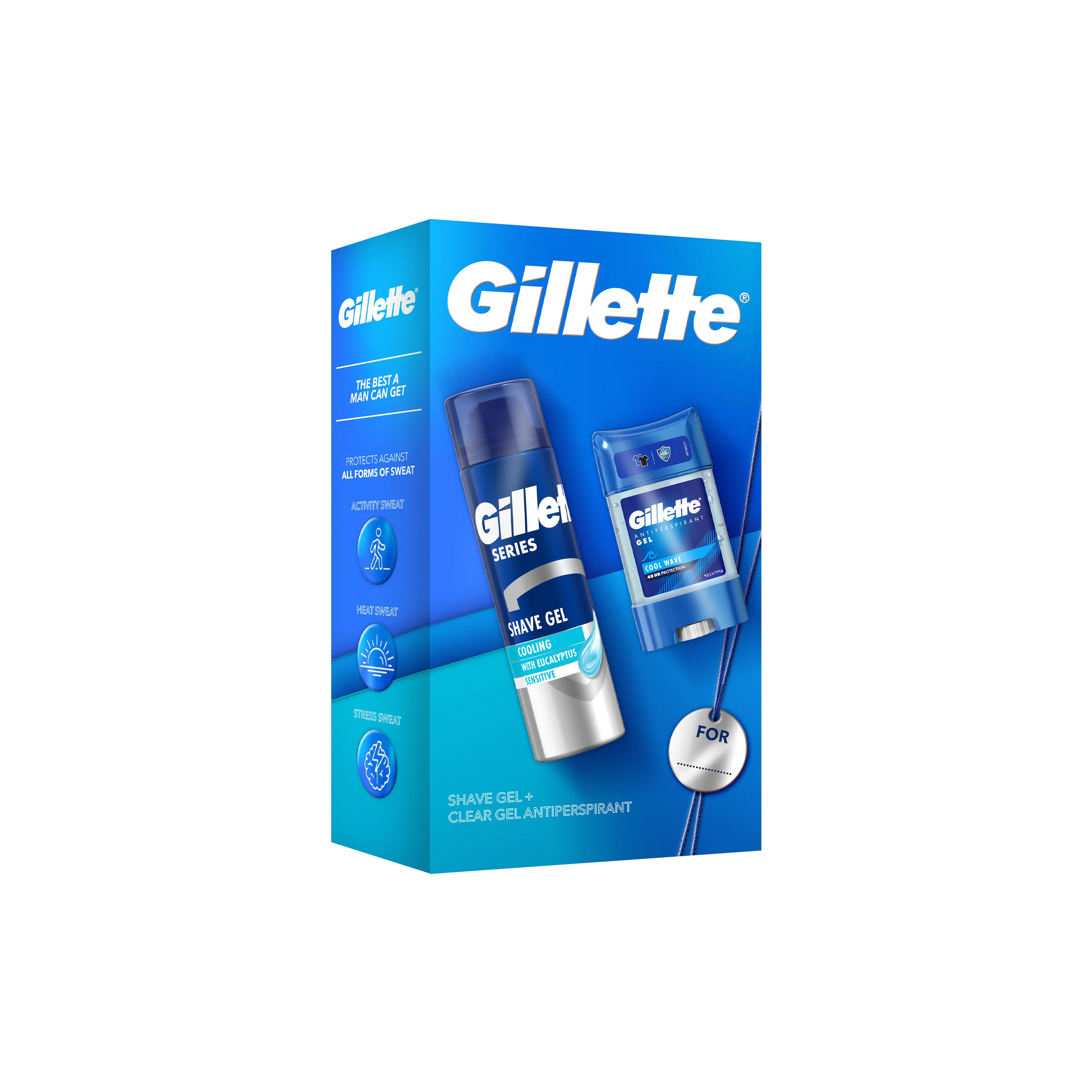 Gillette Xmass Zestaw żelowy antyperspirant Cool Wave, 70 ml + żel do golenia, 200 ml