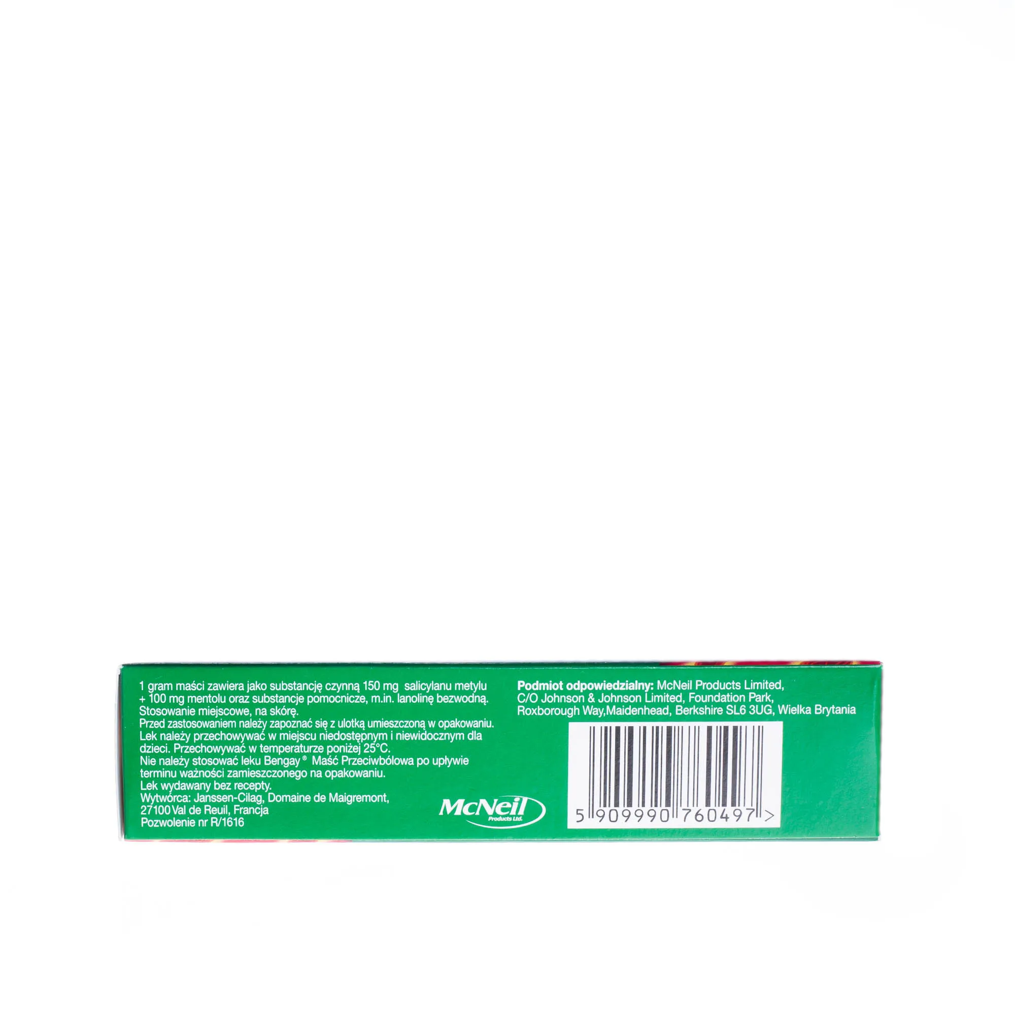 Bengay Maść Przeciwbólowa, (150 mg + 100 mg)/g, maść, 50 g 