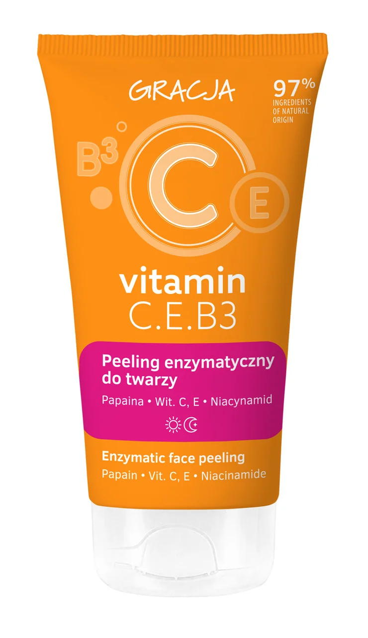 Gracja Vitamin C.E.B3 peeling enzymatyczny do mycia twarzy, 75 ml