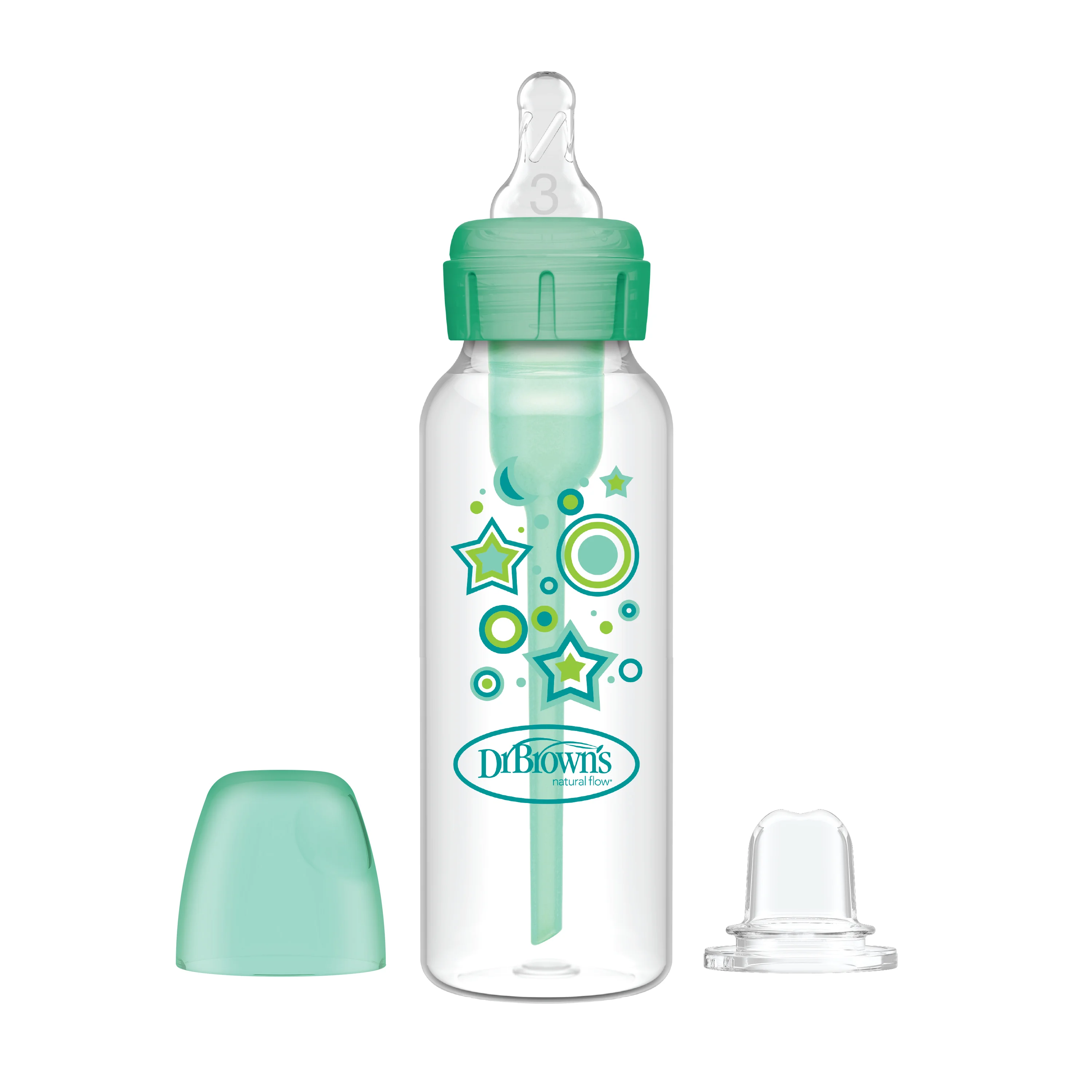 Dr Brown's Od butelki do kubka Zestaw zielony butelka Standard 250 ml Options+ ze smoczkiem i ustnikiem niekapkiem