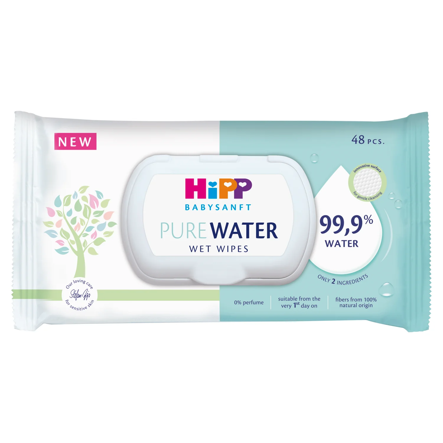 HiPP Babysanft Pure Water chusteczki nawilżane, 48 sztuk