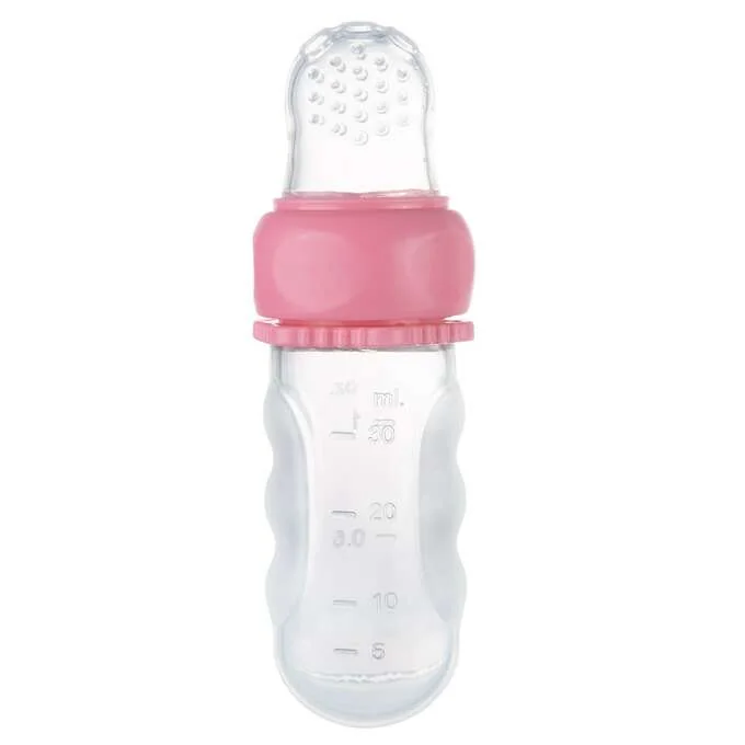 Canpol babies tubka silikonowa do podawania musu i owoców różowa, 1 szt.