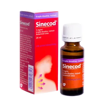 Sinecod - lek przeciwkaszlowy w postaci kropli doustnych, 20 ml 