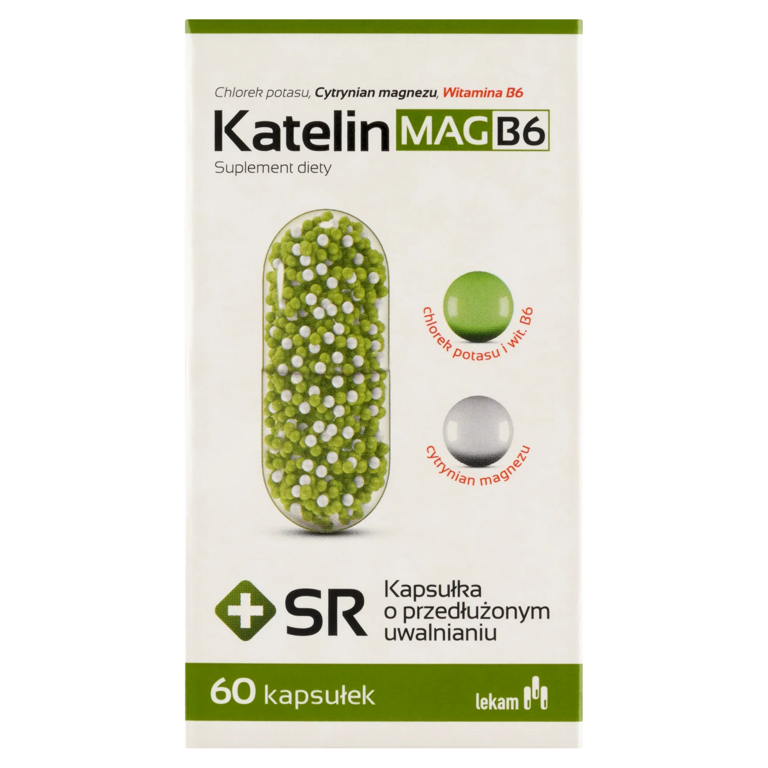 Katelin MAG B6 suplement diety, 60 kapsułek
