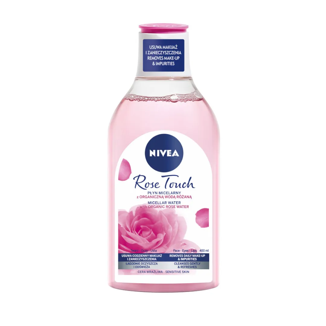 Nivea Rose Touch Płyn micelarny z organiczną wodą różaną, 400 ml