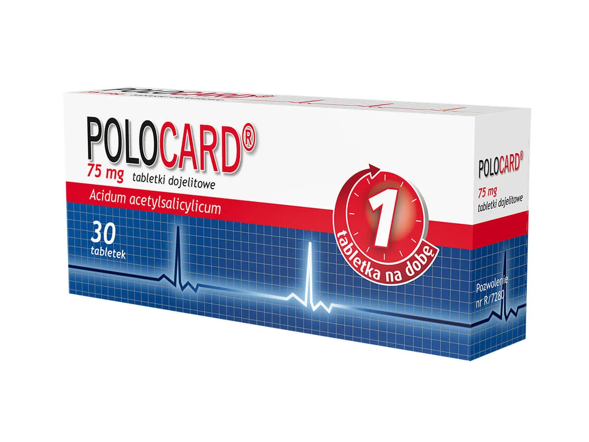 Polocard, 75 mg, 30 tabletek dojelitowych
