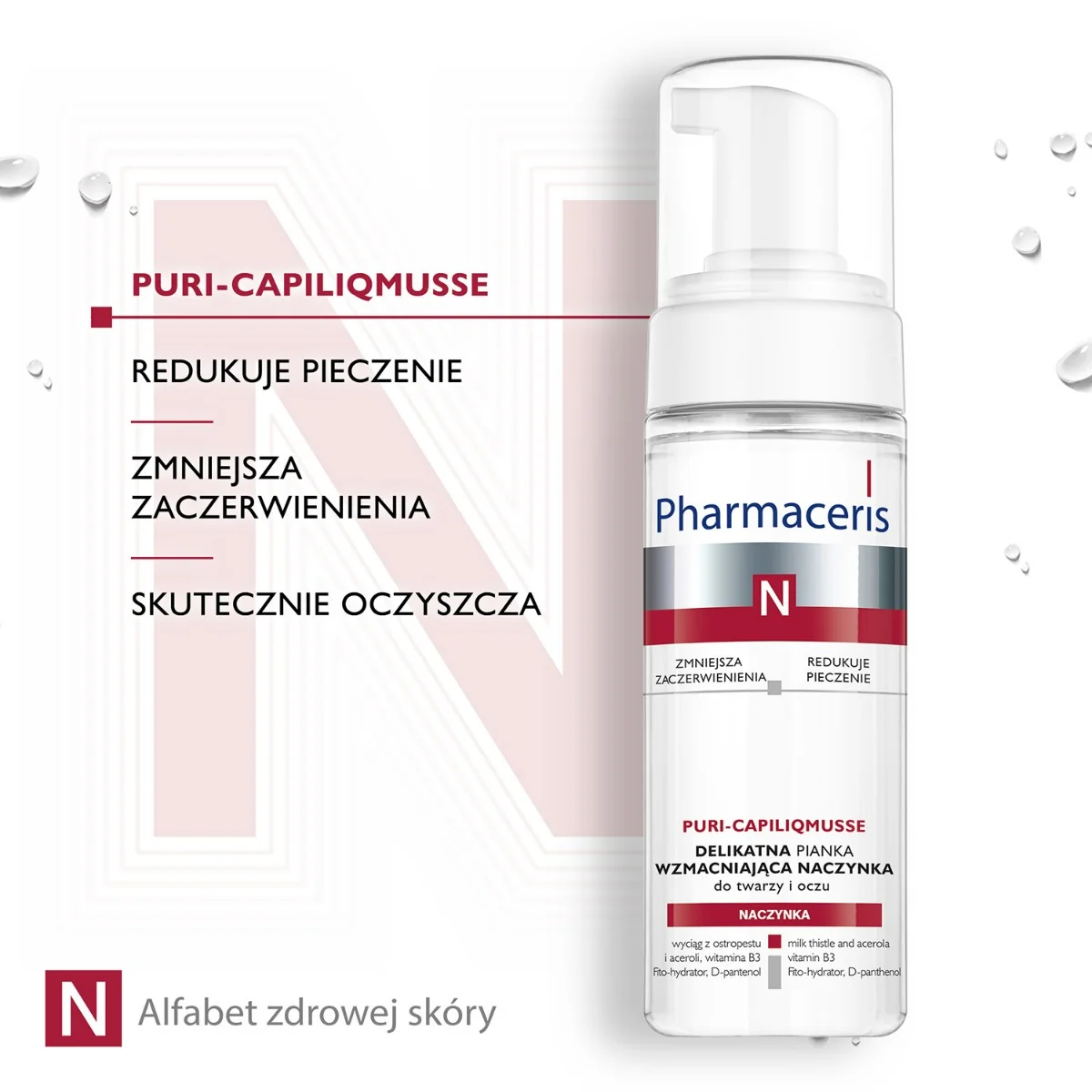 Pharmaceris N Puri-Capiliqmusse delikatna pianka wzmacniająca naczynka 150 ml
