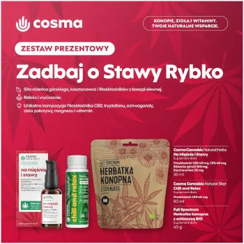 Cosma Cannabis Zadbaj o Stawy, Rybko zestaw prezentowy Cosma Cannabis Zadbaj o Stawy, Rybko zestaw prezentowy