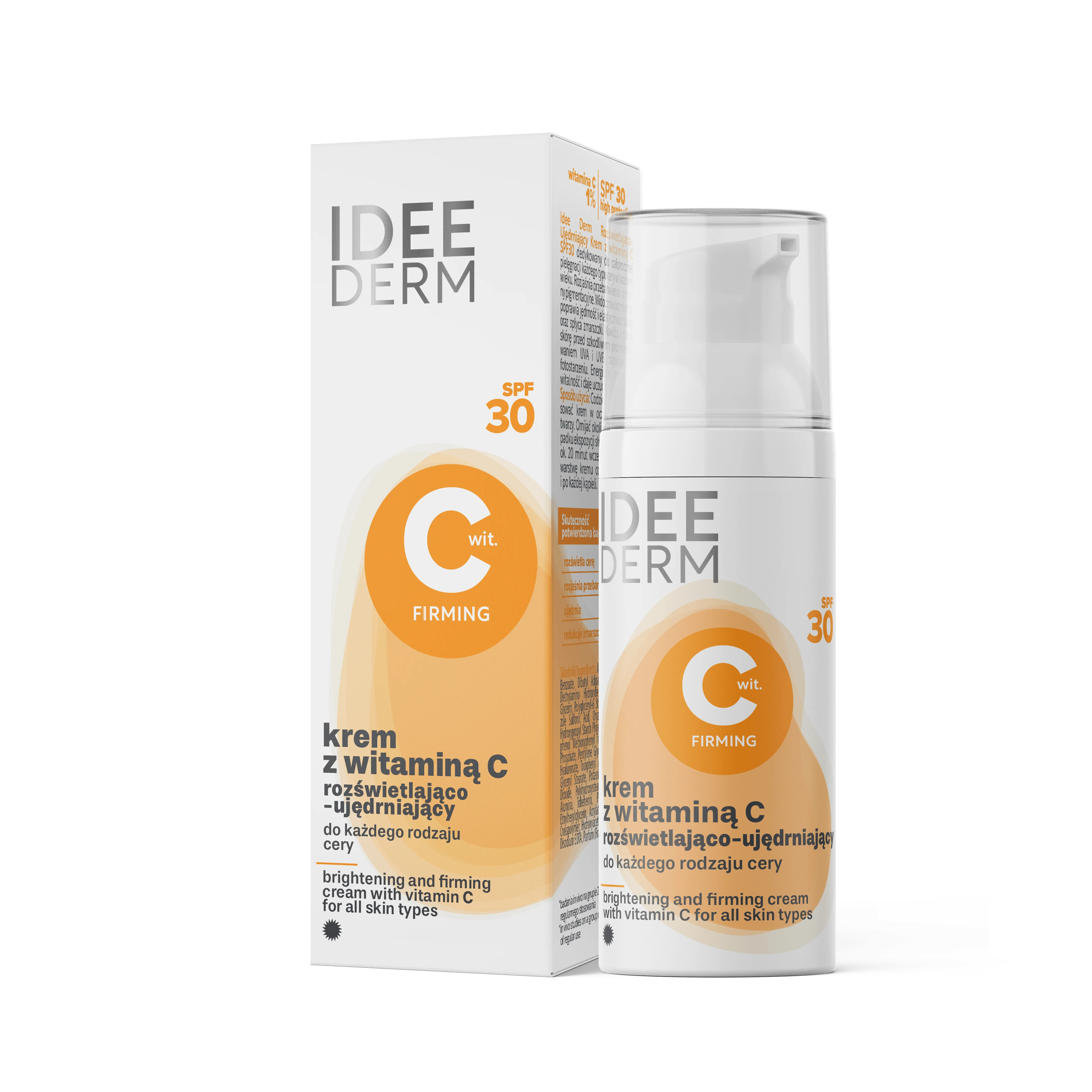 Idee Derm rozświetlający krem z witaminą C SPF30, 50 ml