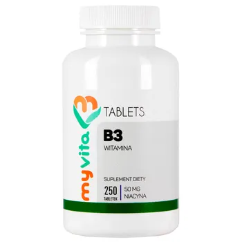 MyVita, Witamina B3 50mg, suplement diety, 250 tabletek 