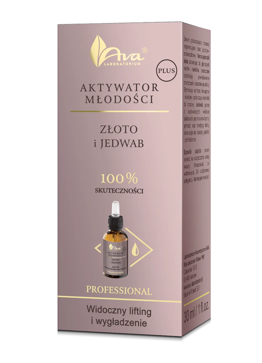 Ava Aktywator Młodości Plus Złoto i Jedwab serum, 30 ml