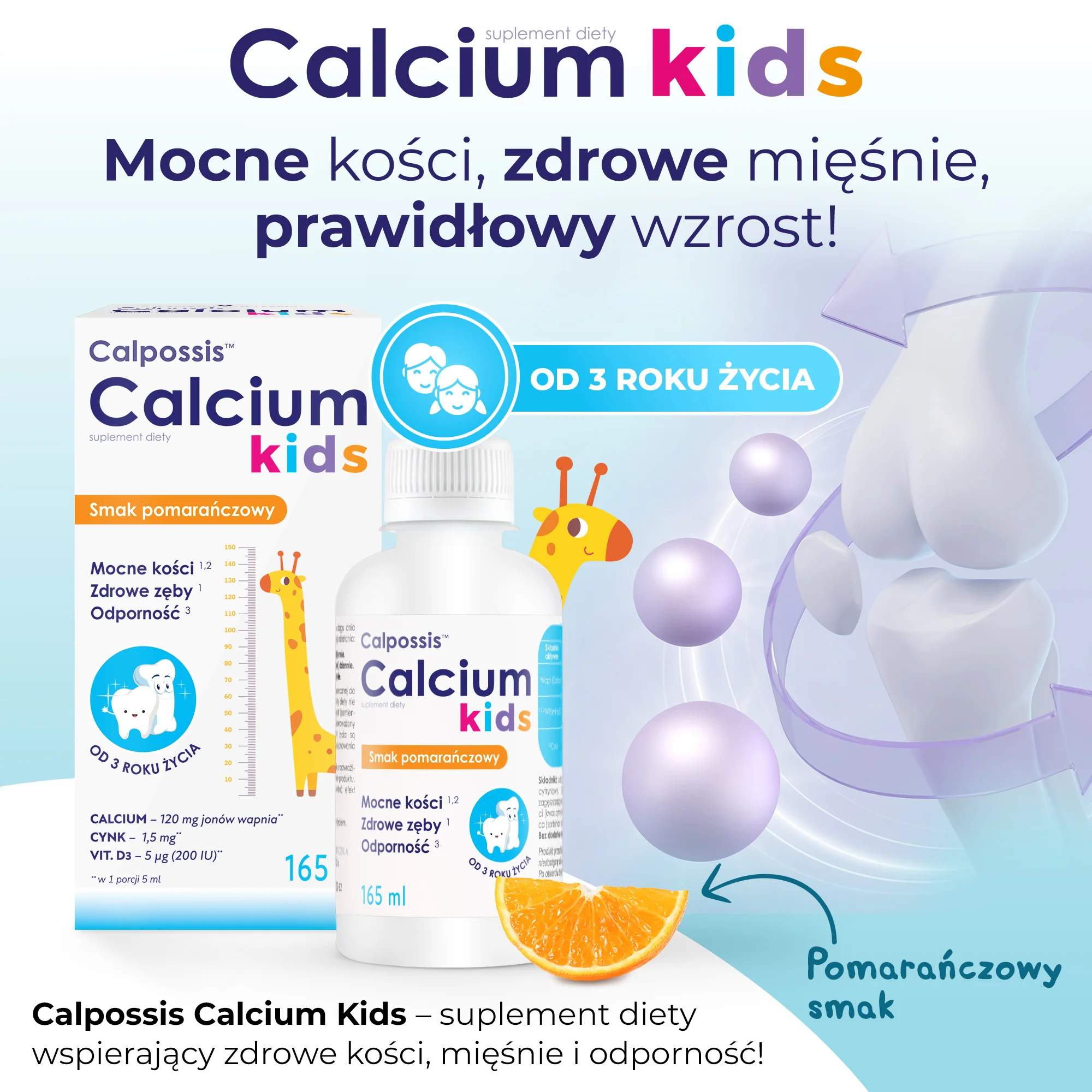 Domowa Apteczka Calpossis Calcium Kids płyn, 165 ml