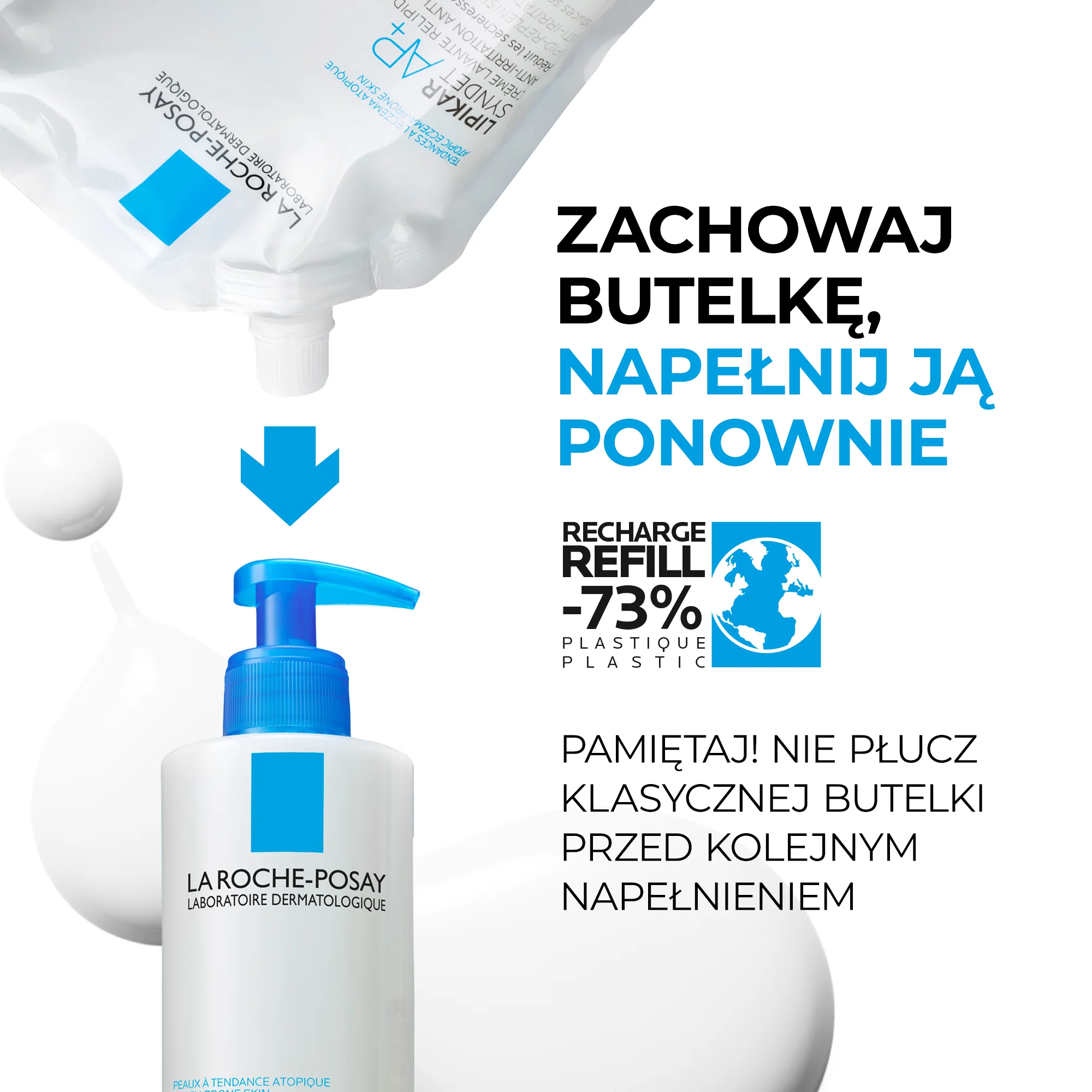 La Roche-Posay Lipikar Syndet AP+ krem myjący (refill), 400 ml