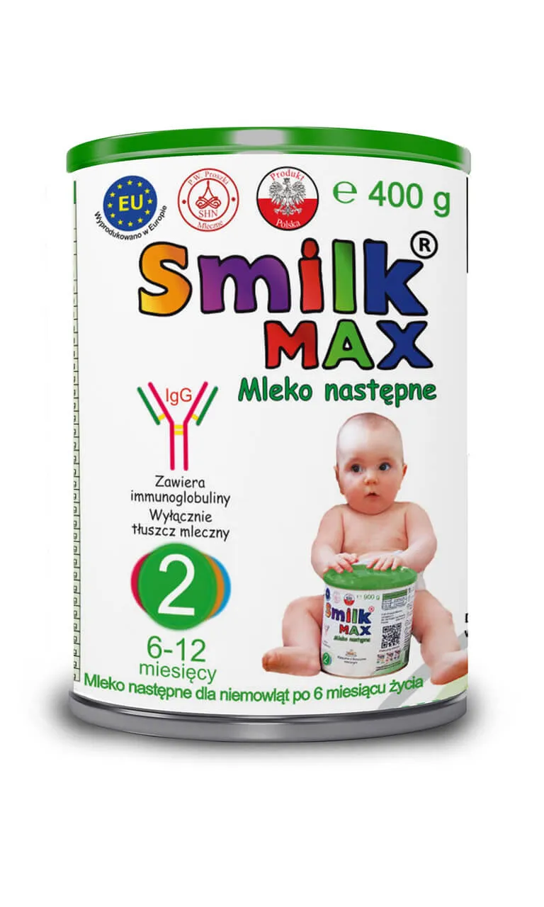 Smilk Max 2 mleko dla niemowląt, proszek, 400 g