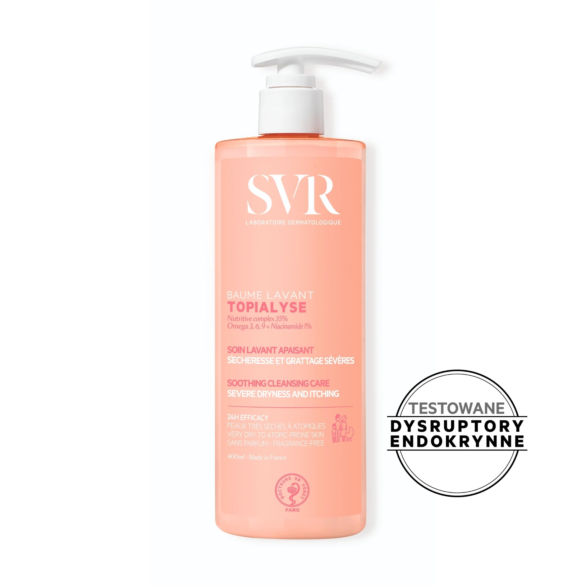 SVR Topialyse Baume odżywczy balsam do mycia skóry suchej i atopowej, 400 ml