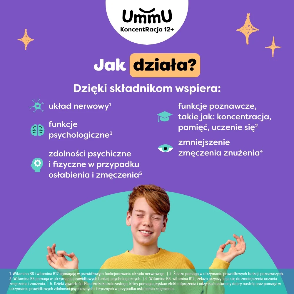 Ummu KoncentRacja 12+ 40 tabletek do rozgryzania