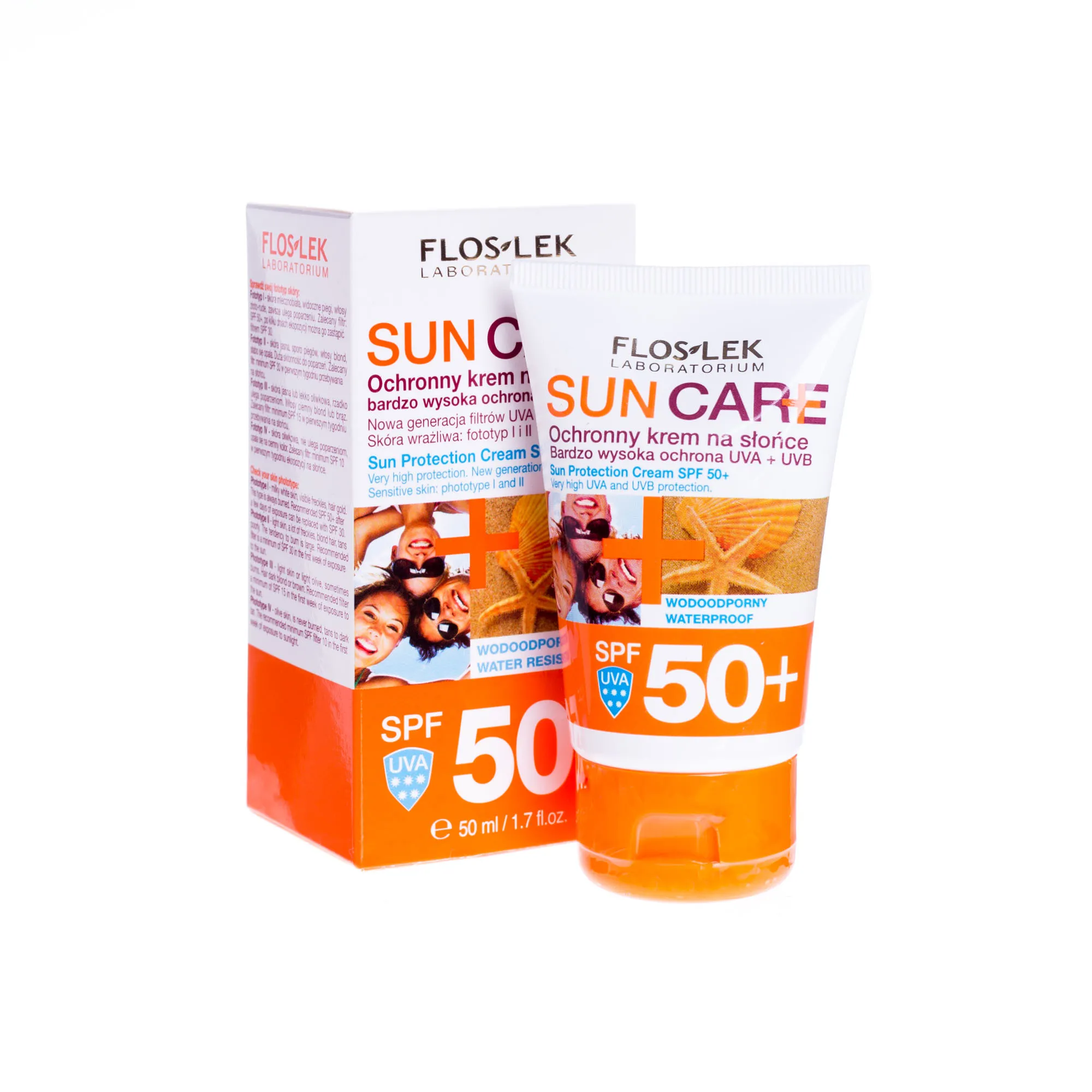 Flos Lek  Sun Care, ochronny krem na słońce, SPF 50+ / 50ml
