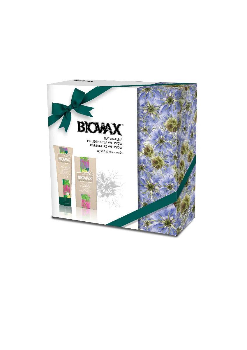 Biovax Botanic, zestaw Czystek i Czarnuszka, micelarny szampon oczyszczający, 200 ml +  odżywka ekspresowa do włosów 7w1, 200 ml